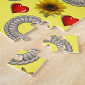 Zonnebloem Decoratieve puzzel (Zijkant)