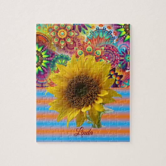 Zonnebloem Decoratieve puzzel (Verticaal)