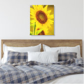 Zonnebloem dicht canvas afdruk (Insitu (Slaapkamer))