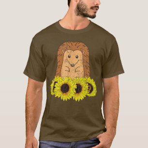 Zonnebloem Dierlijke Egel Gele Bloem S T-shirt