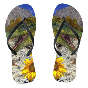 Zonnebloem Dinosaurus Bloemenslippers Teenslippers