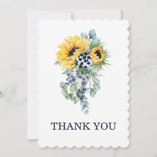 Zonnebloem doop en eerste verjaardag kaart (Achterkant)