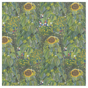 Zonnebloem door Gustav Klimt Stof