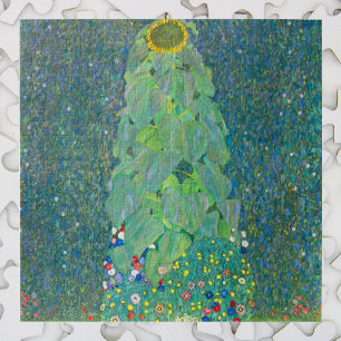 Zonnebloem door Klimt,  bloemen Art Nouveau Legpuzzel