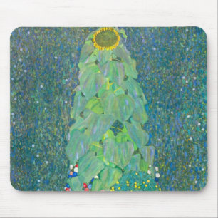 Zonnebloem door Klimt,  bloemen Art Nouveau Muismat