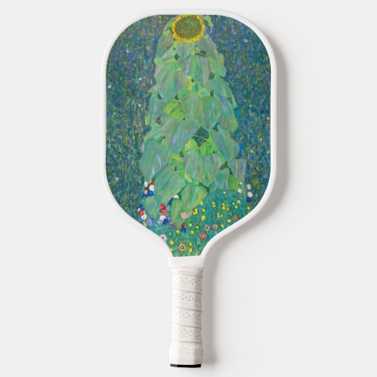 Zonnebloem door Klimt, bloemen Art Nouveau Pickleball Paddle (Achterkant)