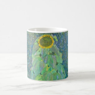 Zonnebloem door Klimt, Vintage Bloemen Art Nouveau Koffiemok