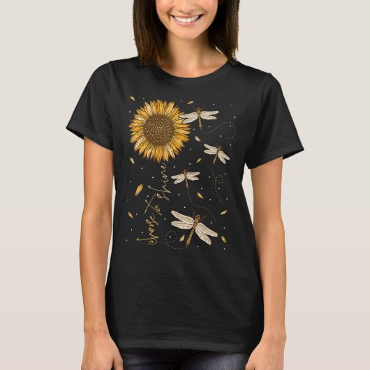 Zonnebloem Dragonfly verkiest een groeidemper te v T-shirt (Voorkant)