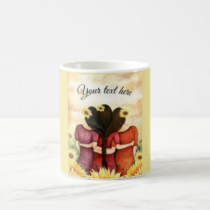 Zonnebloem drie Beste Vrienden zussen personaliser Koffiemok