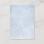 Zonnebloem Dusty Blue Slate Peony bruiloft recepti Informatiekaartje (Achterkant)