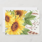 Zonnebloem Eerste 1e verjaardag Gele zomer Floral Kaart (Achterkant)