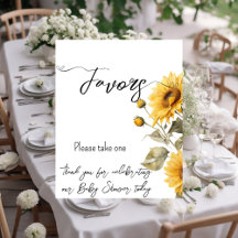Zonnebloem Elegant Boho Bloemen Baby shower Favori