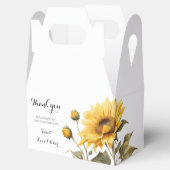 Zonnebloem Elegant Boho Floral Baby shower Bedankdoosjes (Geopend)