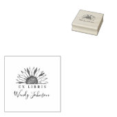 Zonnebloem ElegantBibliotheek Boek Ex Libris Rubberstempel (Gestempeld)