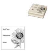 Zonnebloem elke zaad saver 	rubberstempel (Gestempeld)