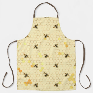 Zonnebloem en Bij Serie Design Zes  Schort