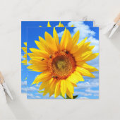 Zonnebloem en bijen Kaart (Voorkant / Achterkant in situ)