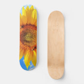 Zonnebloem en bijen op de blauwe hemel - Zomer Joy Skateboard (Voorkant)
