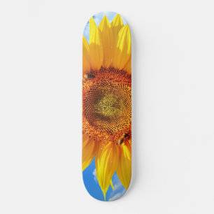 Zonnebloem en bijen op de blauwe hemel - Zomer Joy Skateboard