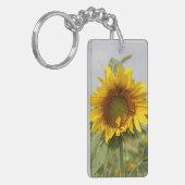 Zonnebloem en bijen sleutelhanger (Voorkant Links)