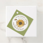 ZONNEBLOEM EN BIJENGROEN HONINGPRODUCT LABEL (In situ)