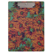 Zonnebloem en bladkamouflage op klembord (Voorkant)