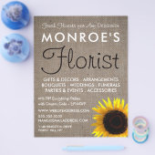 Zonnebloem en -braad, Adverteren Flyer (Enkel)