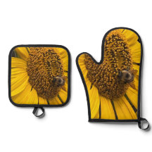Zonnebloem en Bumblebee Oven Mitt Set