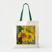 Zonnebloem en Canvas tas van Monarch-Butterfly (Voorkant)