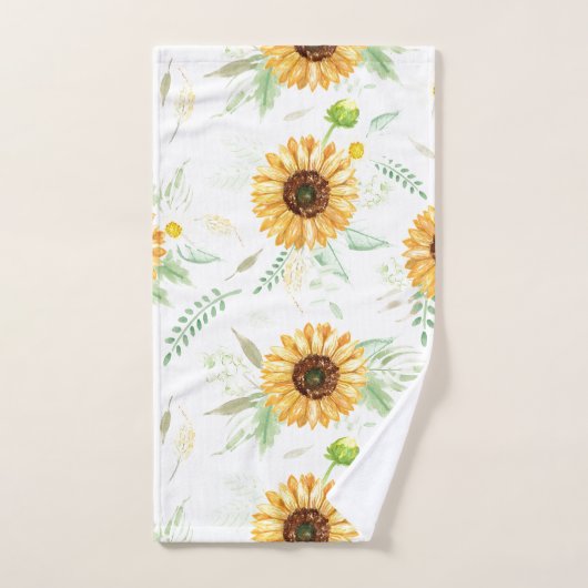 Zonnebloem en Daisy bouquets Bad Handdoek (Handdoek)
