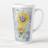 Zonnebloem en dromen Grote latte Mok (Rechts)