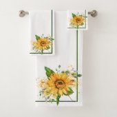 Zonnebloem en herfst van de libellen bad handdoek (Insitu)