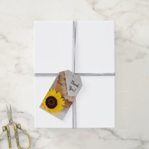 Zonnebloem en langsheen Labels voor het winnen van Cadeaulabel