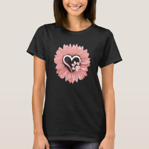 Zonnebloem en langwerpige druppels t-shirt