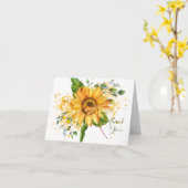Zonnebloem en libellen herfst dank u c kaart (Gele Bloem)