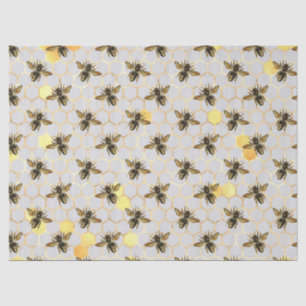 Zonnebloem en ontwerp zeven van de Bee-reeks Tissuepapier