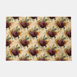 Zonnebloem en Ranunculus Deurmat