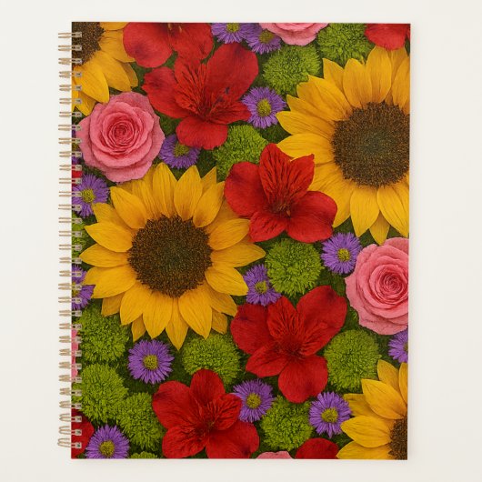 Zonnebloem en Roos Planner (Voorkant)