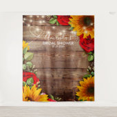 Zonnebloem en Rozen Achtergrond - Photo Prop Wandkleed (Voorkant)