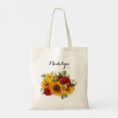 Zonnebloem en Rozen Bridesmaid Bags Tote Bag (Achterkant)