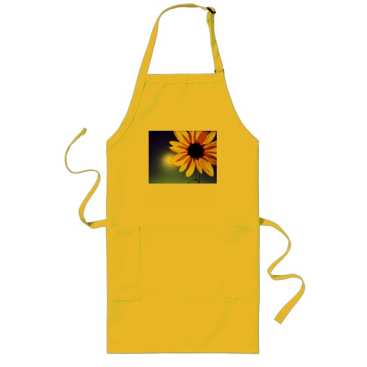Zonnebloem en Sun Apron Lang Schort (Voorkant)