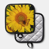 Zonnebloem en vlinder pannenlap (Voorkant / Achterkant)