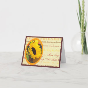 Zonnebloem en vrienden Notecard Kaart