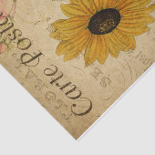 Zonnebloem Ephemera Briefkaart Tissuepapier (Detail)