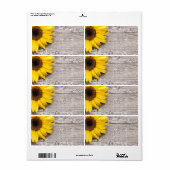Zonnebloem Etiket (Full Sheet)