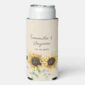 Zonnebloem Eucalyptus Bloemenscript Bruiloft Favor (Seltzer Achterkant)