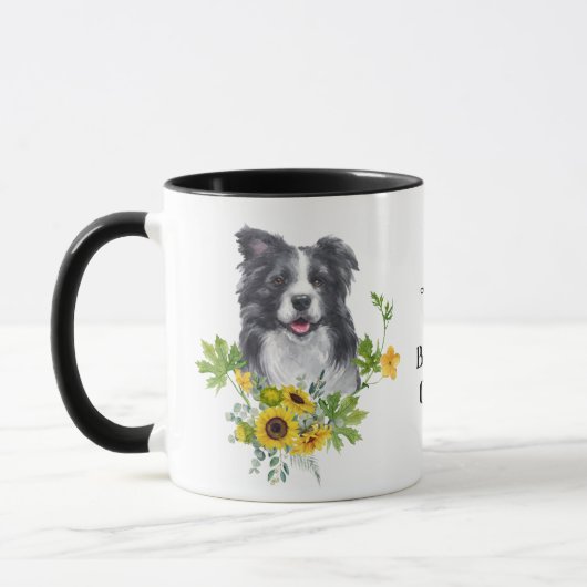 Zonnebloem Eucalyptus Border Collie Mok (Links)