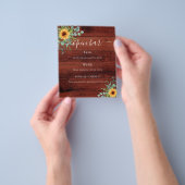 Zonnebloem Eucalyptus brown wood bar menu (Hand)