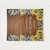 Zonnebloem Eucalyptus Bruidsshower Foto Achtergron Wandkleed (Voorkant (horizontaal))