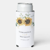 Zonnebloem Eucalyptus bruiloft gunst groen (Seltzer Voorkant)